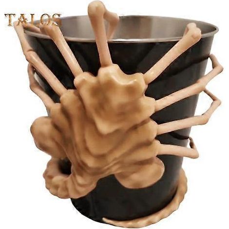 Seau à popcorn 3D Facehugger, grande capacité, portable, en métal robuste, bol à popcorn et snacks. (1/5)