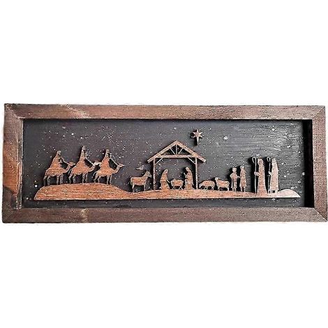 Décoration murale représentant une crèche de Noël, tableau religieux moderne pour la décoration de chambre-A
