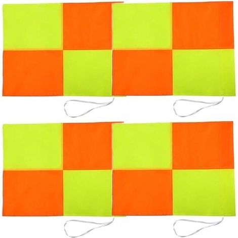 4 drapeaux arbitre football - Nosheir - Drapeaux coin grand, accessoires match (1/5)