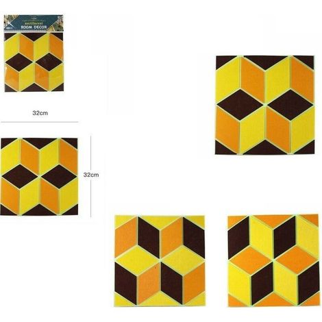 TrAdE Shop Traesio - 3d Piastrella Mattonella Adesivo Da Parete Muro Pannello 30x30cm 64386 -
