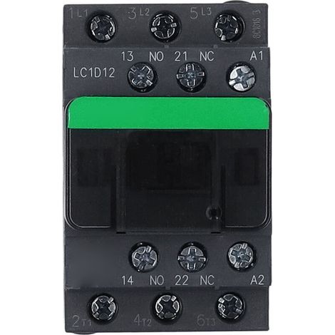 Contacteur AC 380V 12a, 1 bobine à noyau de cuivre fermé normalement ouverte, haute tension LC1D12 AC380V (1/5)