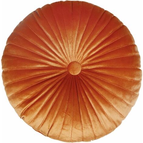 BUNTHAUS Oreiller Rond Oreiller de Sol Couleur Unie Coussin en Peluche Coussin décoratif Oreiller en Peluche Oreiller de Lecture Coussin décoratif Coussin de Voiture Sofa siège Coussin (35CM, Orange) (1/5)