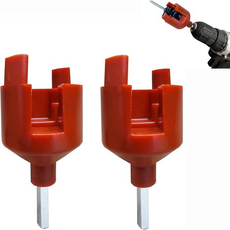 Lot de 2 mandrins de perceuse électrique pour vis isolantes, clés de mandrin en plastique pour perceuse, rend la vis isolante plus rapide et plus facile à installer sans vissage manuel (1/5)