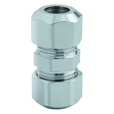 Niples 2 Dadi Ø12 3/8" Per Rame Cromato