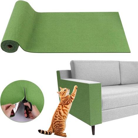 Tappetino tiragraffi per gatti, palo tiragraffi adesivo ritagliabile, protezione per mobili, adatto per la realizzazione di alberi per gatti (verde, 40 x 100 cm) (1/5)