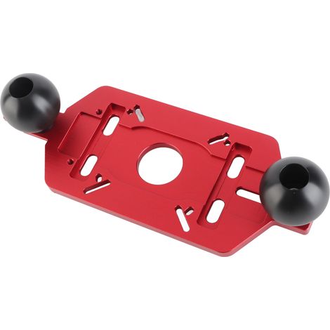 Plaque de semelle guide routeur universelle en alliage d'aluminium avec 2 poignées pour bois ébavurage fraisage rainurage (1/5)