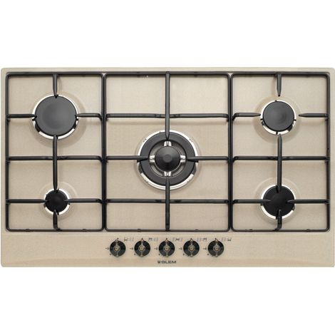 GLEM Piano Cottura GT955SA a Gas 5 Fuochi Gas Colore Avena con FSD (1/3)