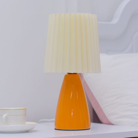 Lampe de table créative en céramique de style nordique pour chambre, chevet, bureau, plissée, veilleuse LED, à intensité variable, moderne et minimaliste. (1/5)