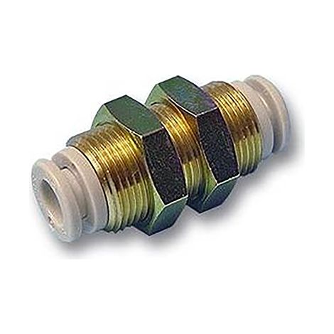 Adaptateur de traversée de cloison SMC KQ2 vers Enfichable 4 mm Enfichable 4 mm ( Prix pour Paquet de 10 )