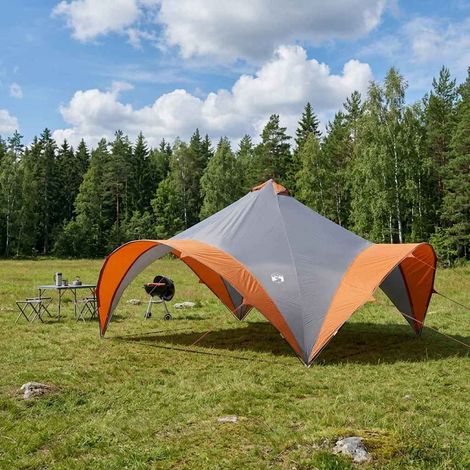 vidaXL Party Tent with Roof Grey and Orange 500 x 500 x 350 cm (1/5)