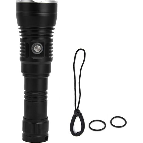 Lampe torche de plongée XHP70 3500 lm en alliage d'aluminium, étanche à 100 m (IP68), idéale pour la plongée et la pêche. (1/5)