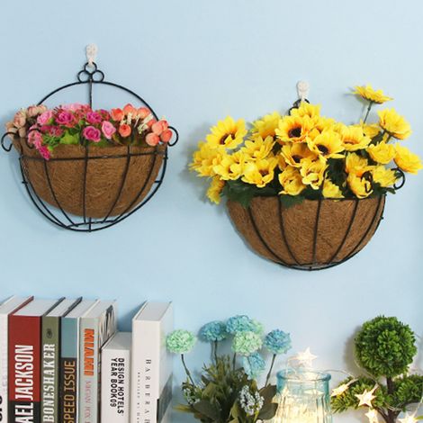 Set mit 3 runden Kokosfasereinsätzen für Hängeampeln, 40 cm, ideal für die Gartenarbeit zu Hause und auf dem Balkon. (1/5)