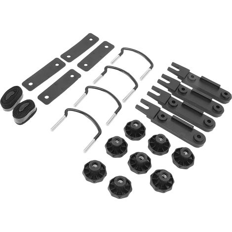 Aluminium Roof Cross Bar Universal Roof Mounting Fixing Kit Cross Bar Set U Screws Lock Nut Rubber Seal Small Lightweight Roof Accessory