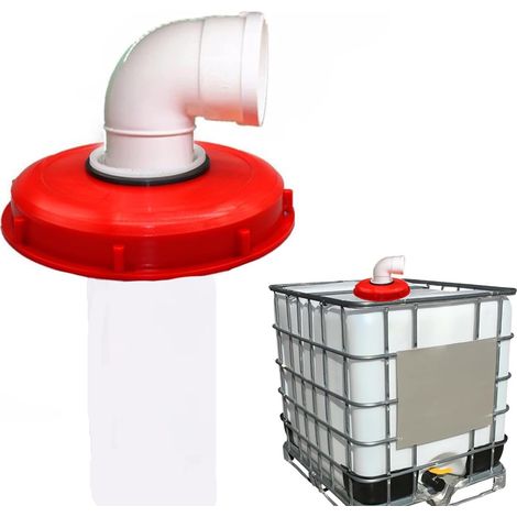 90°-IBC-Tankdeckel mit waschbarem Nylonfilter für 1000-Liter-IBC-Regenwassertanks, IBC-Deckelfilter, IBC-Tankzubehör, 245-mm-Nylon-Regenwasserfilter (1/5)