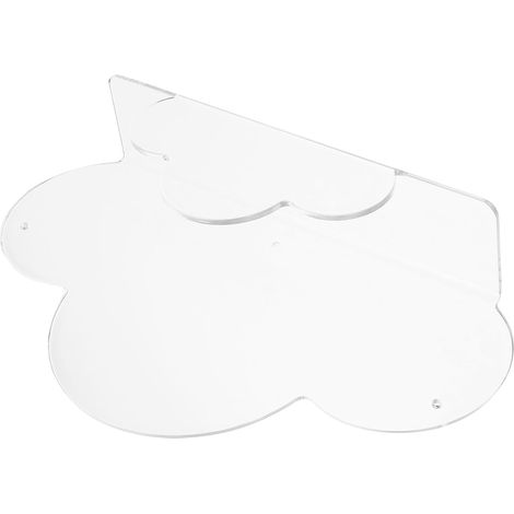 Étagère murale nuage en acrylique transparent, sans perçage, multifonctionnelle pour salle de bain (1/5)