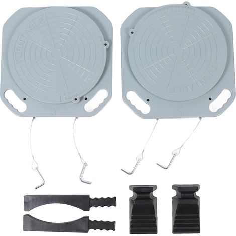 Plaque tournante d'alignement des roues, capacité de 5 tonnes, Rotation à 360 degrés, Distance coulissante de 2,4 pouces, plateau tournant pour véhicule et fourgon