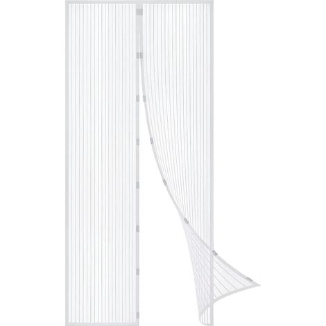 Magnetic Fly Screen Door, White Polyester, 208x100 cm (1/5)