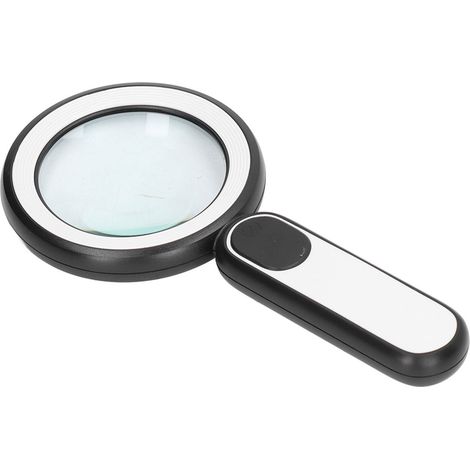 Optische 20-fache Vergrößerung mit 21 LEDs, USB-aufladbar, Berührungsschalter, Schwarz und Weiß (1/5)