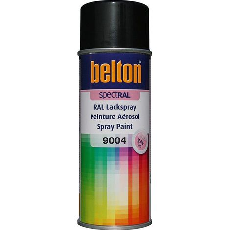 Peinture standard RAL - AUTO K - RAL 9004 - Noir Signal - Bombe peinture 400 ml - Mat