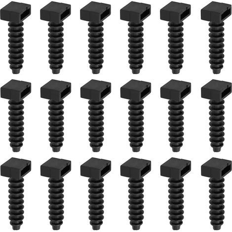 Lot de 50 Supports de Vis de Maçonnerie pour Serre-câbles - Tampons de Fixation en Nylon à Encliqueter dans le Mur - Compatibles avec des Serre-câbles jusqu'à 9 mm - Parfait pour le Bricolage (1/5)