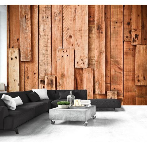 Papier peint fantaisie en bois - 200 x 140 cm (1/4)