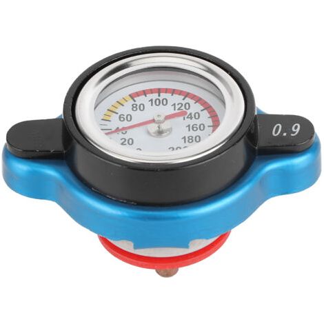 DEESSE SHOP-RASTKY Bouchon de Radiateur Thermostatique, Couvercle Anti-fuite du Réservoir D'eau, Température W, foncé + Noir (Grosse tête 0.9bar). (1/5)