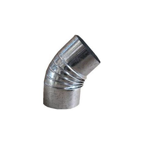 Coude de poêle 110 mm 45º galvanisé (1/2)