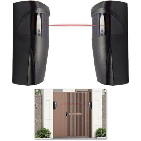 Lntyq – Photocellule infrarouge universelle 12V/24V AC/DC – Capteur extérieur pour portail automatique – Installation murale orientable 135° – IP55 (1/5)