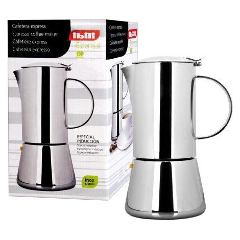 ibili Espresso Coffee Maker 4 Cups Silver Modern Design