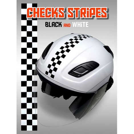Stripes Strisce Adesive Scacchi Bianco – Nero, 3 x 33 cm