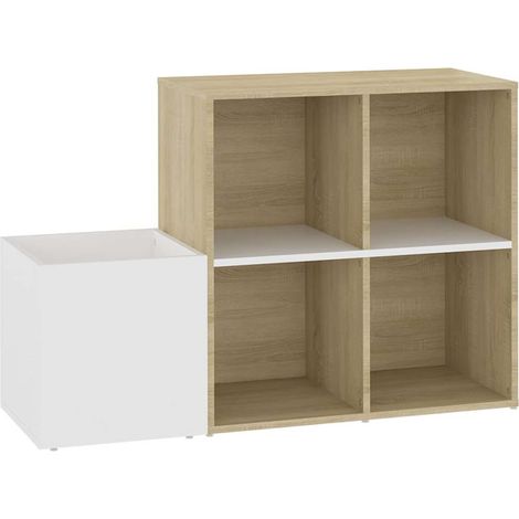 Maison Exclusive - Scarpiera Ingresso Bianco Rovere Sonoma 105x35,5x70 Multistrato (1/5)