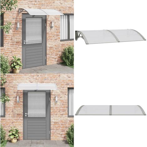 Auvent de porte Gris 150x75 cm Polycarbonate - Auvent De Porte - Abri De Porte - Protection Contre La Pluie - Store Extérieur - Protection Solaire - Home & Living (1/5)