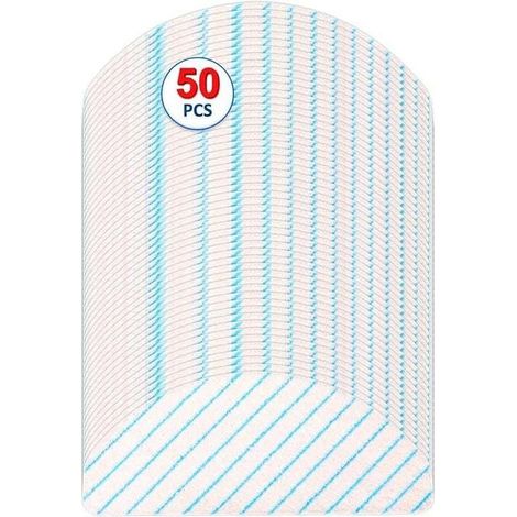 (50 Pièces) N10 Tampons de vadrouille jetables pour ECOVACS , XU,DEEBOT OZMO N10/ N10 Plus/ T8/ T8+/ T8 AIVI/ T9/ T9 MAX Lingettes d&3 - KZQ (1/4)