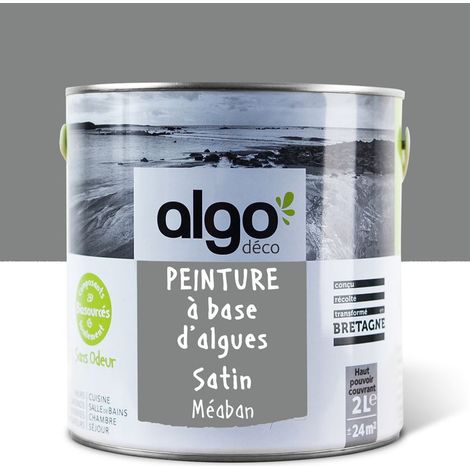 Peinture écologique Algo - Satin - Gris Méaban - 2L (1/5)