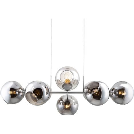 [NEUWERTIG] B-Ware Nowa Glas Pendelleuchte Pilar Hängelampe Pendellampe Achtflammig Rauchgrau E27