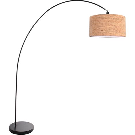 Mexlite - lampadaire - Solva - naturel noir - métal textile - Ø