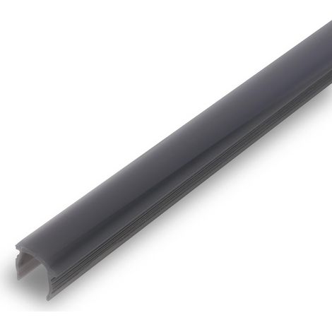 Diffuseur aspect fumé foncé, profilé en plastique, accessoires panneaux acoustiques, largeur de fente 11 mm, à clipser, à raccourcir, 1,3 m, aspect fumé (1/5)