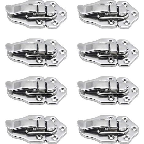 8 Fermoir à bascule loquets Verrou à bascule Fermeture a Levier Fermeture pour coffret à bijoux Coffrets Cadeaux Coffre à Outils valise et Coffre - Argent (1/5)