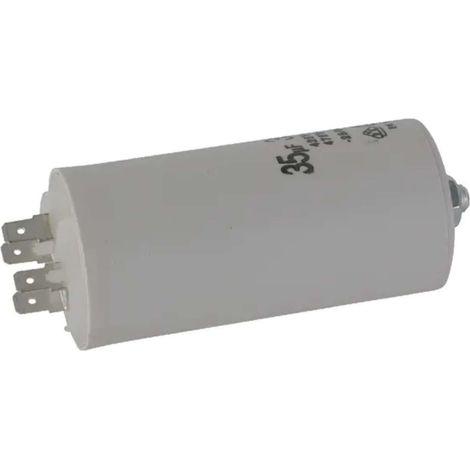 Condensateur de démarrage universel 35µF 450V Ø45mm longueur 95mm fixation M8 4 cosses Permanent Moteur Appareils Electriques Ménagers Pompe Volet roulant Connecteur