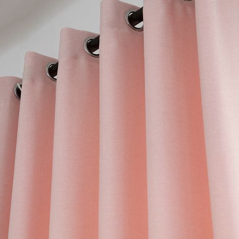Lot de 2 rideaux en polyester rose, anti-moisissures et occultants, pour chambre ou salon, 229 x 229 cm (1/5)