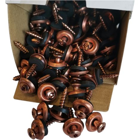 Twistec® Spenglerschraube 3tlg TX20 Edelstahl A2 verkupfert 4,5x65mm VPE 200 Stück