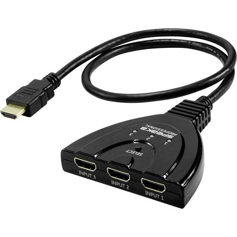 SpeaKa Professional SP-HDSW-200 3 Porte Switch HDMI Predisposto Ultra HD 7680 x 4320 Pixel (1/3)