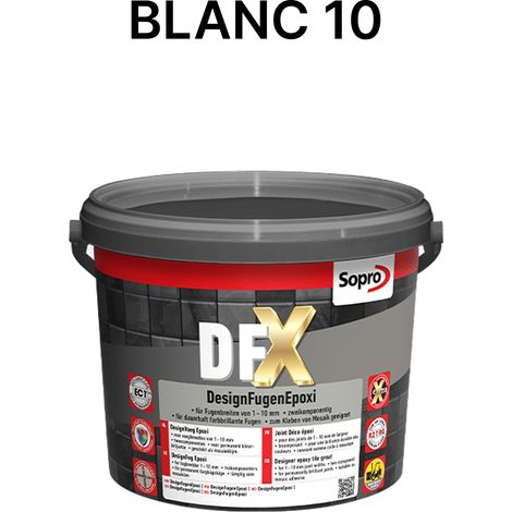 Joint / Colle époxy carrelage et piscine - Blanc 10 - Sopro DFX - 3 kg