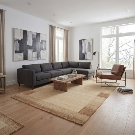 Tapis Gabbeh indien Tapis Luxo - Tapis en laine - 200x140cm, Rectangular - 100% Laine vierge - Tissé main - Beige