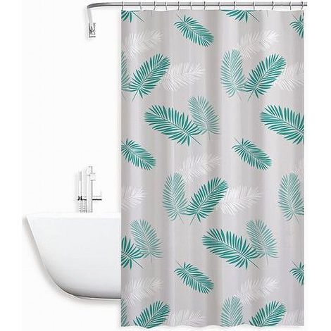 TRADE SHOP - Tenda Doccia Antimuffa Impermeabile 240 X 200 Cm Con Anelli Bagno Piume 59518 - (1/2)