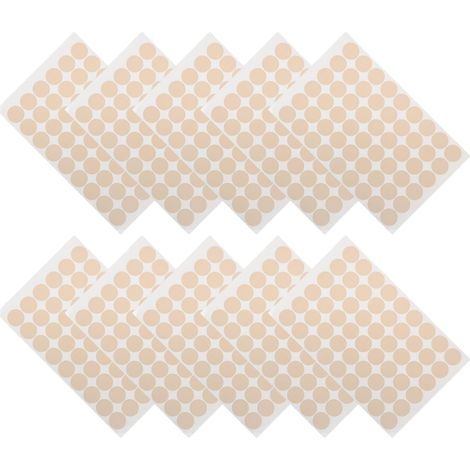 Autocollants pour Trous de Vis 480 Pièces PVC Auto-adhésifs Beige (1/5)