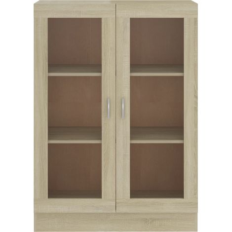 Armoire à vitrine Chêne sonoma 82,5x30,5x115 (1/5)
