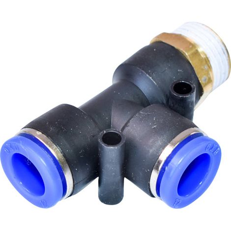 Spina rapida T in plastica con vite metallica M12x12 e filetto 1/2 (1/3)