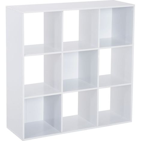 Park white for the home and the desk, shelf design modern with 9 compartment in wood, 91 x 29,5 x 91 cm (1/5)