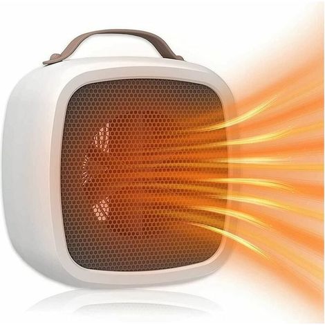 Chauffage Soufflant Portable, d'Hiver Mini Radiateur Soufflant Électrique Céramique Adapté à la Chambre de au Bureau, au Salon Chauffage Soufflant Silencieux Basse Consommation (blanche) (1/5)